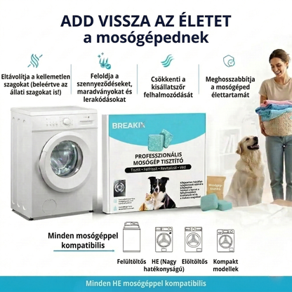 Mosógép professzionális tisztítója – aktív enzimek